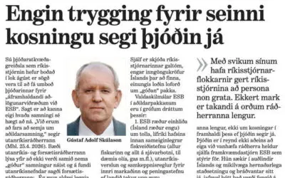 Engin trygging fyrir seinni kosningu segi þjóðin já